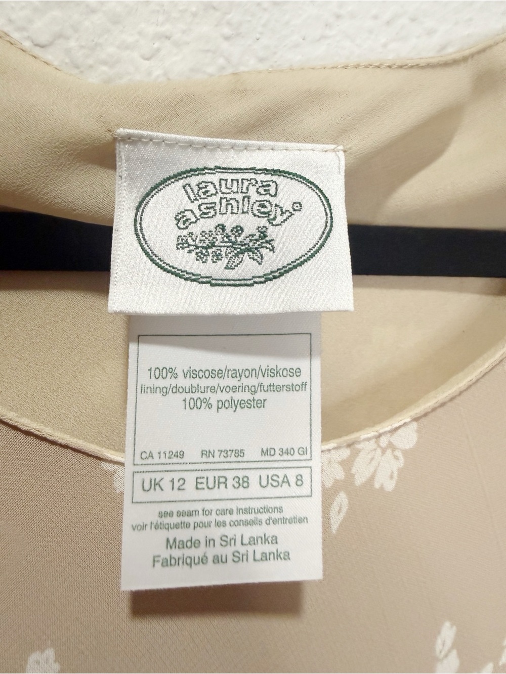 Laura Ashley Cottagecore Floral Modest Midi Ruffle Hem Dress Bias Cut - Picture 8 of 8